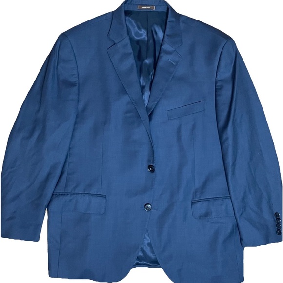 Peter Millar 42S Blue 100% Wool Suit Jacket Blazer Made in Canada Union